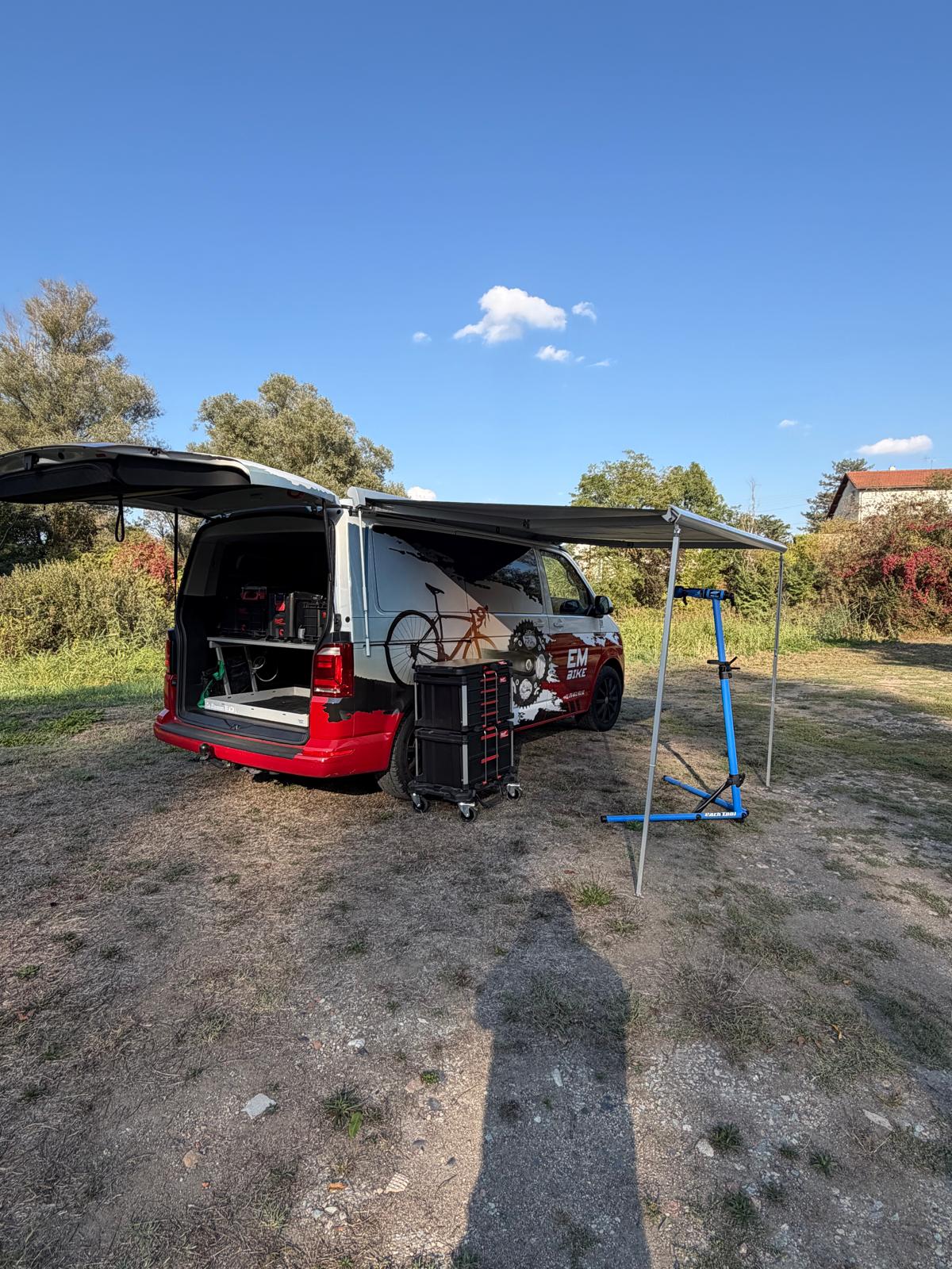 L'outillage embarqué dans le bus EM Bike